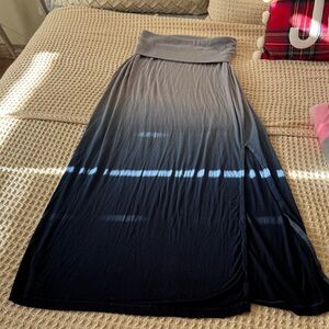 Splendid Gray to Black Ombre Maxi Skirt
